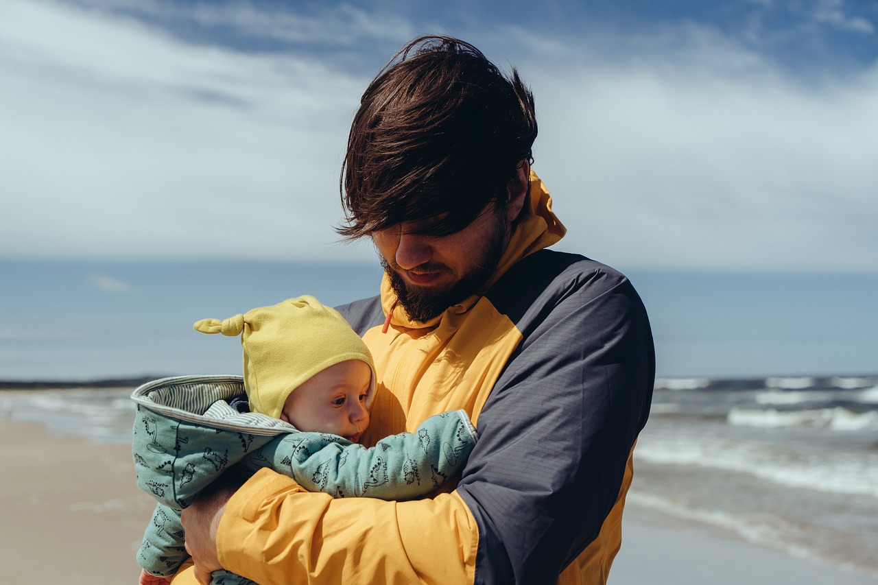 father, son, family